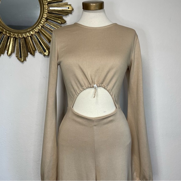 Zara W&B Cutout Long Sleeve Jumpsuit - Picture 3 of 16